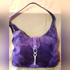 Gorgeous, Royal purple suede hobo handbag from Coach
